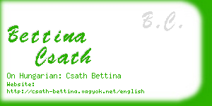 bettina csath business card